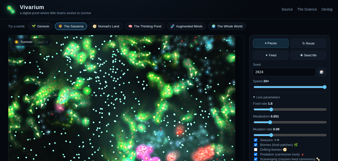 Curated scenario worlds